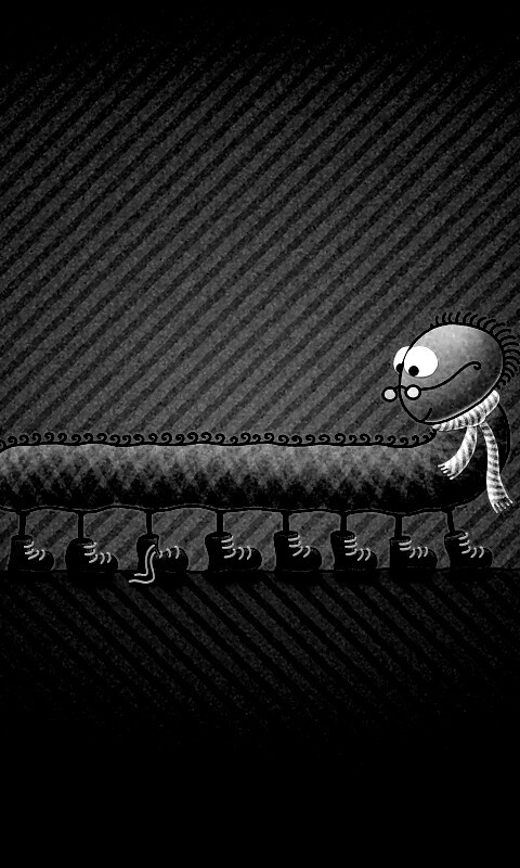 Гусеница в ботинках обои