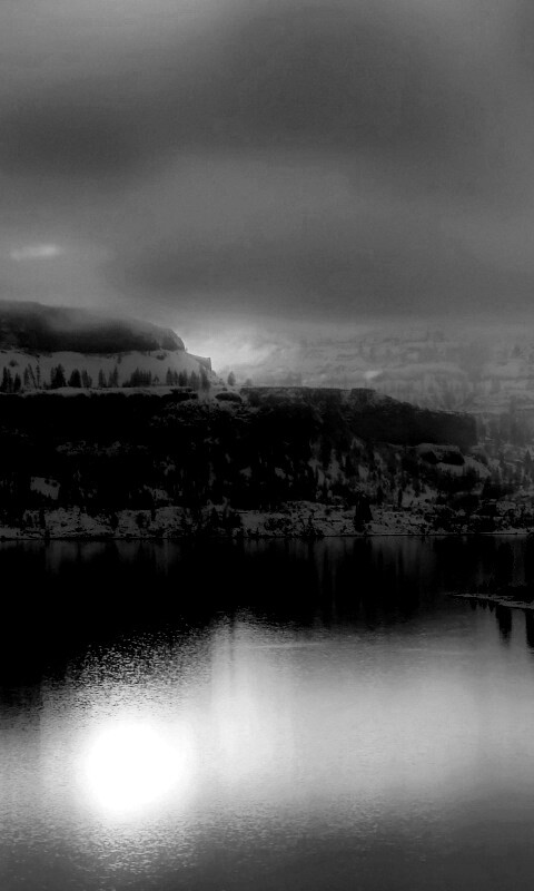 Озеро зимой обои