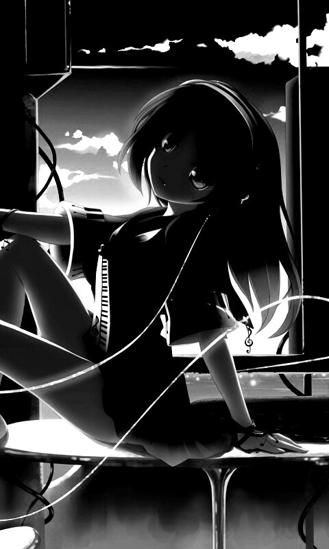 Девочка с плеером обои