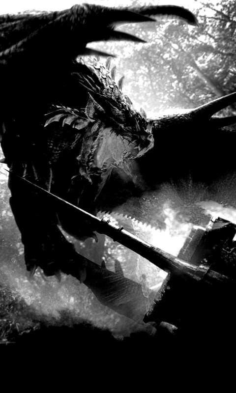 Атакующий дракон обои