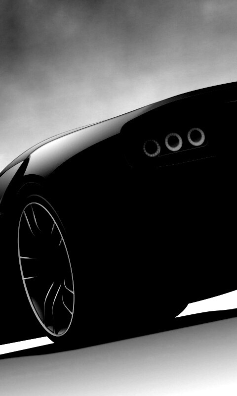 Красивый чёрный спорткар обои