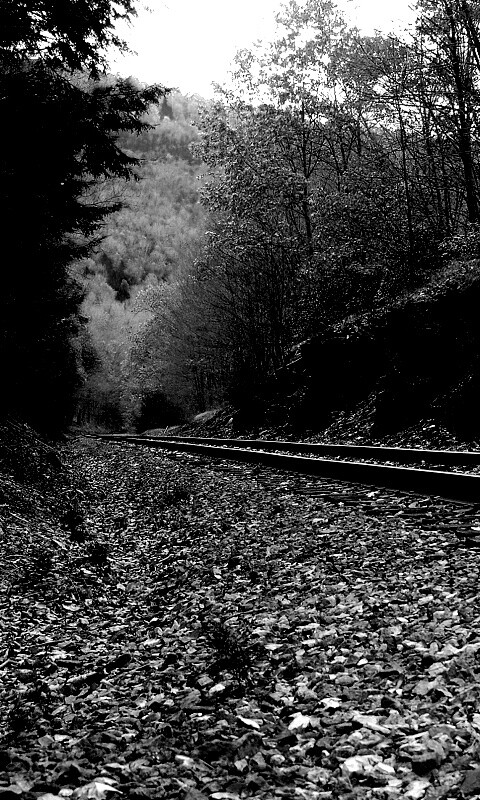 Железная дорога в скалистой местности обои