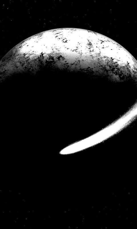 Комента облетает планету обои