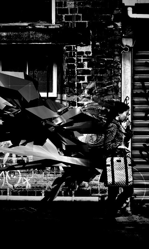 3D граффити на стене обои