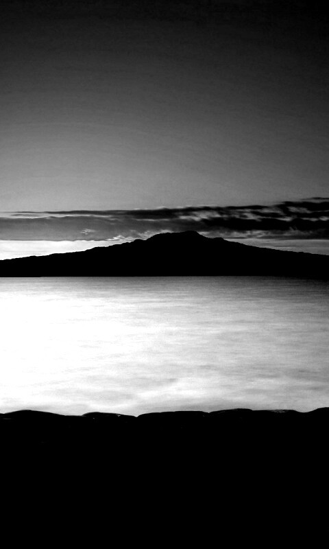 Закат за островом Рангитото обои