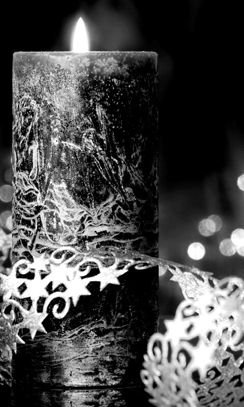 Новогодняя свеча обои