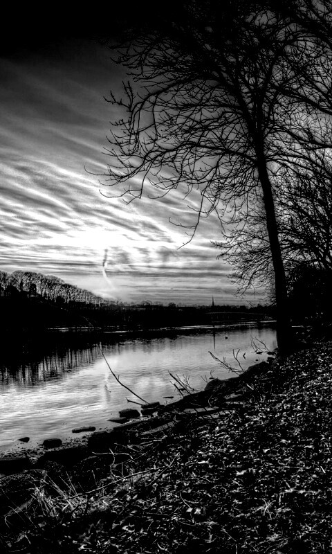 Осенний закат обои