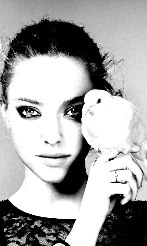 Девушка и попугай обои