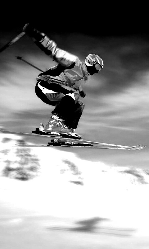 Лыжник в прыжке обои