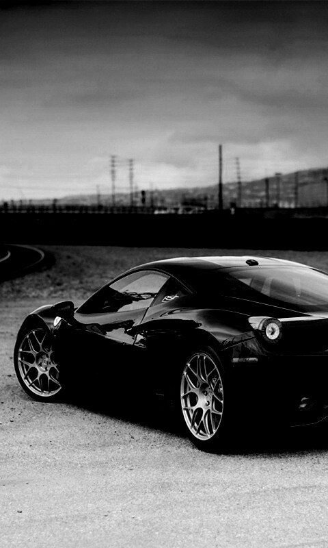 Черная феррари обои