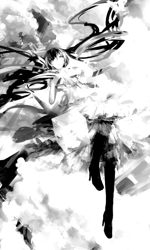 Hatsune Miku в небе обои