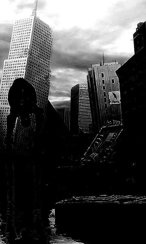 Постапокалиптический город обои