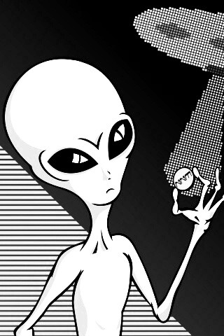 Пришелец с монеткой обои