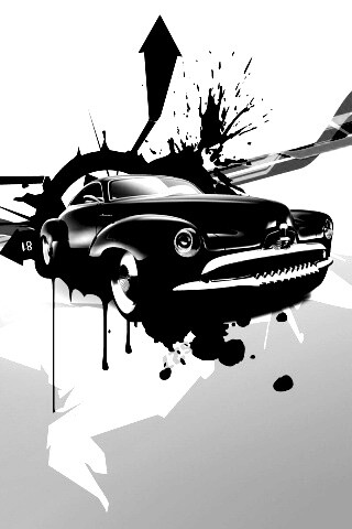 Абстракция с ретро авто обои