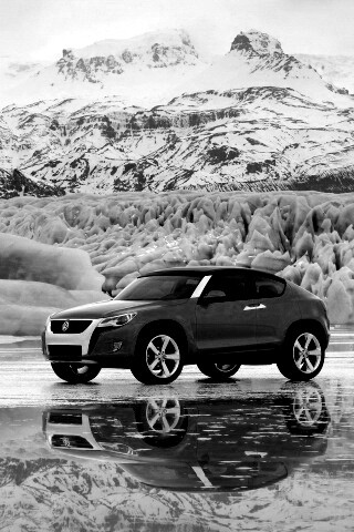 Внедорожник Фольксваген на льду обои