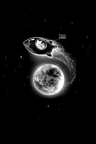 Белка и Стрелка летят в космос обои