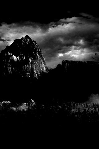 Горы посреди джунглей обои