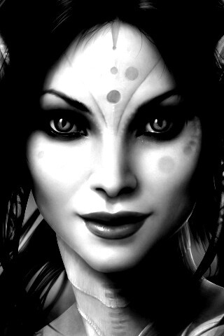 Эльфийка с кошачьими глазами обои