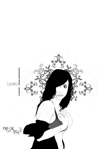 Векторная девушка обои