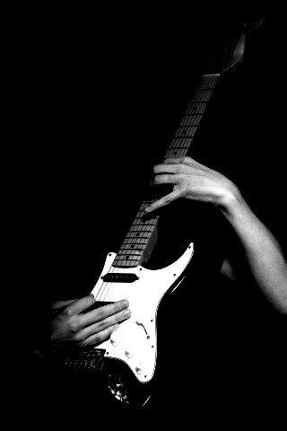 Игра на электрогитаре обои