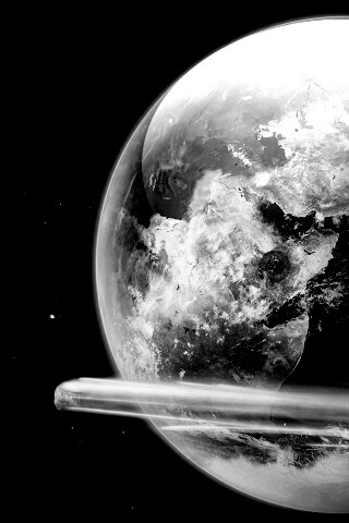 Метеорит пролетает мимо Земли обои