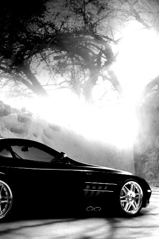 Черный спорткар Мерседес обои