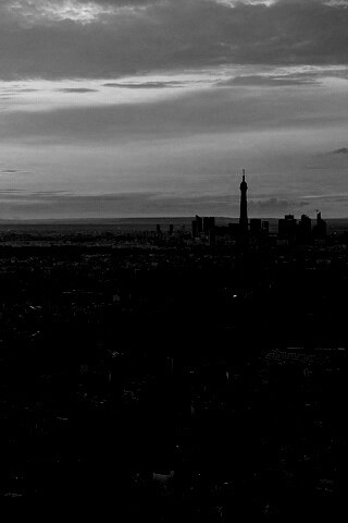 Вид на вечерний Париж обои