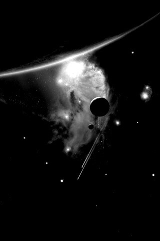 Комета пролетает мимо планеты обои