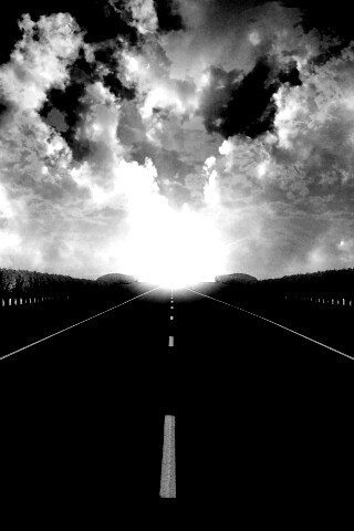 Дорога на закат обои