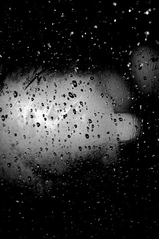 Огни за мокрым стеклом обои