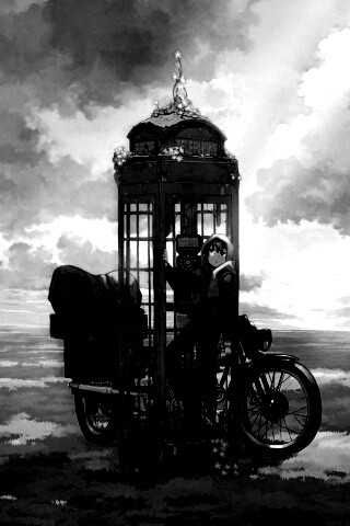 Парень в телефонной будке обои