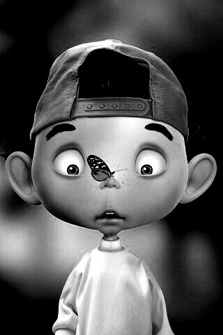 Бабочка на носу обои