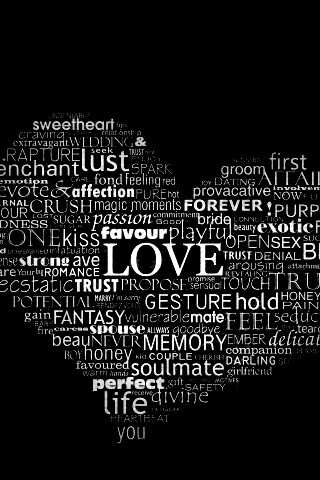 Слова любви обои