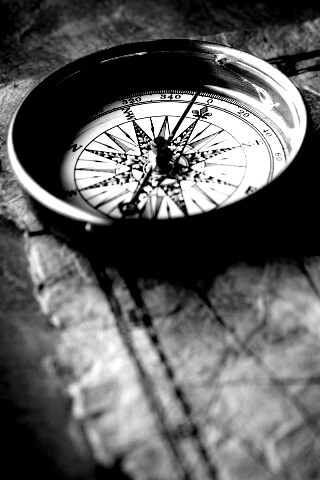 Компас и старая карта обои