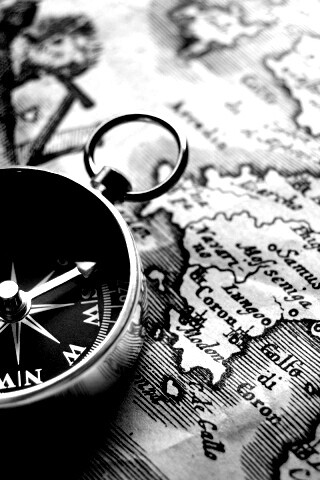 Компас и карта обои
