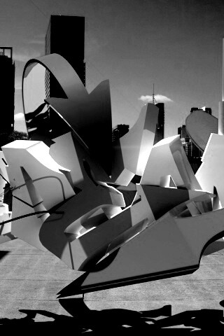 Трехмерное граффити обои