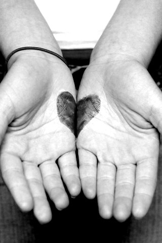 Нарисованное сердце обои