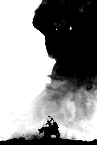 Всадник и огромный голем обои