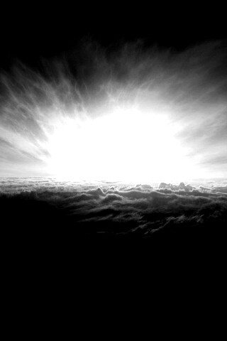 Закат над облаками обои