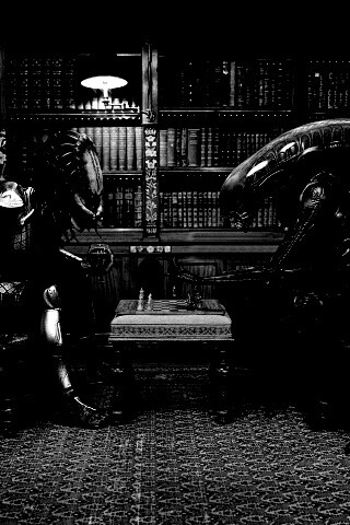 Чужой против хищника в шахматы обои