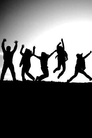 Силуэты людей обои