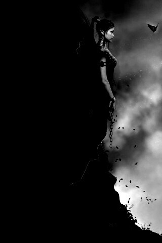 Девушка в тумане обои