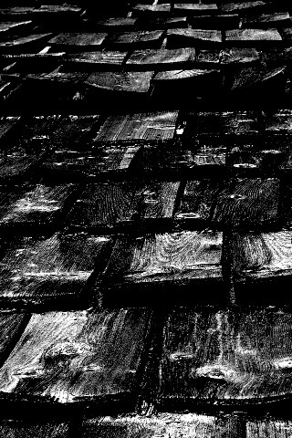 Деревянная крыша обои