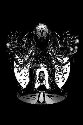 Куколка и боевой робот обои