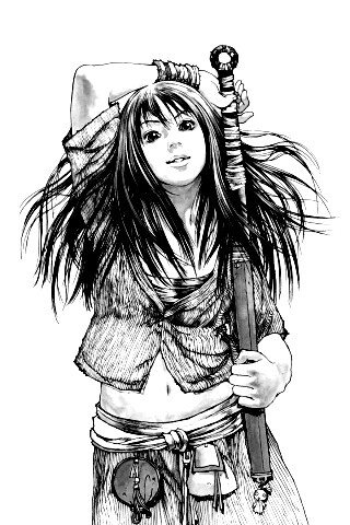 Девушка с битой обои