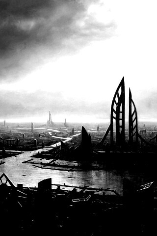 Прекрасный город будущего обои