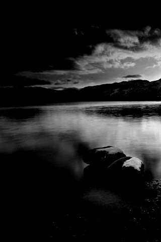 Картинный закат на озере обои