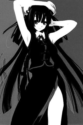 Девушка в чёрном обои