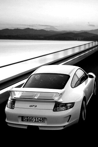 Порше на дамбе обои