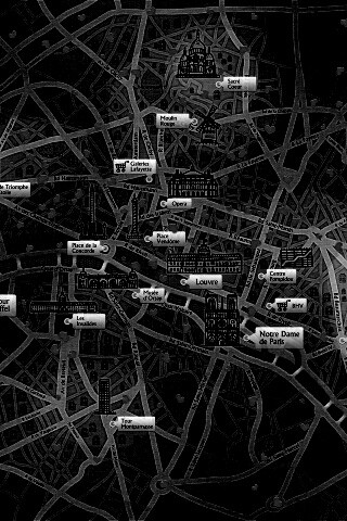 Карта Парижа обои